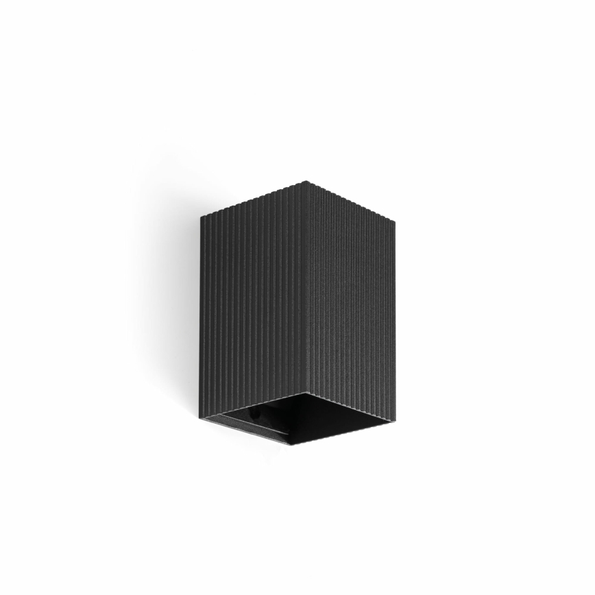 FARO 40535 - Applique murale SOLE 1xGU10/8W/230V noir ondulé carré