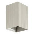 FARO 40536 - Applique murale SOLE 1xGU10/8W/230V gris ondulé carré