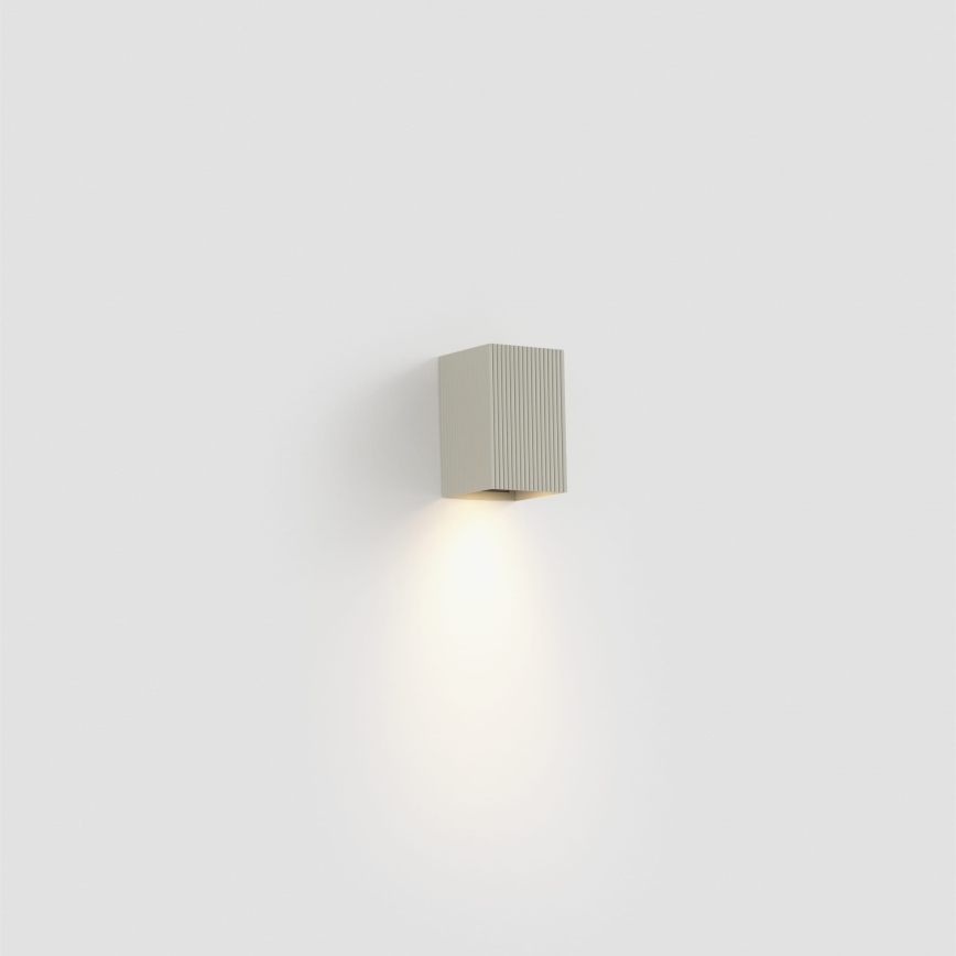 FARO 40536 - Applique murale SOLE 1xGU10/8W/230V gris ondulé carré
