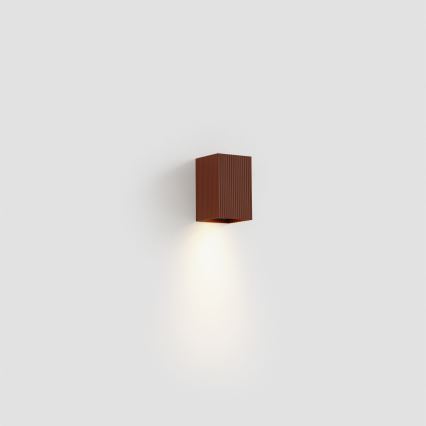 FARO 40537 - Applique murale SOLE 1xGU10/8W/230V brique ondulé carré