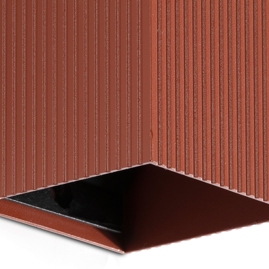 FARO 40537 - Applique murale SOLE 1xGU10/8W/230V brique ondulé carré