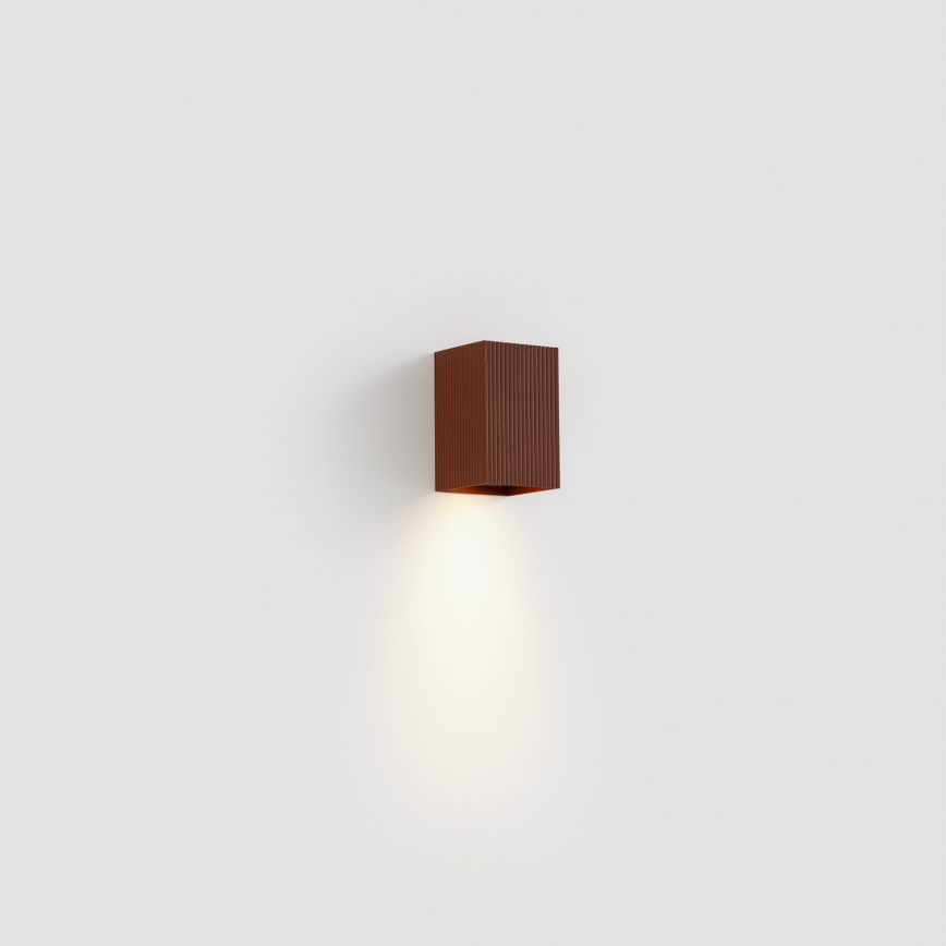 FARO 40537 - Wandlamp SOLE 1xGU10/8W/230V baksteen gegolfd hoekig