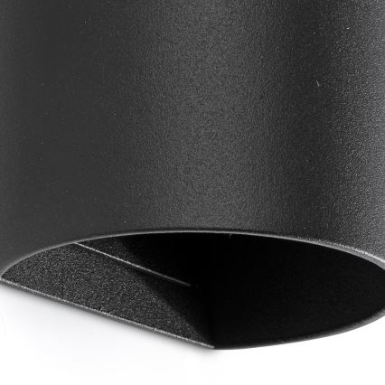 FARO 40539 - Applique murale SOLE 2xGU10/8W/230V noir arrondi