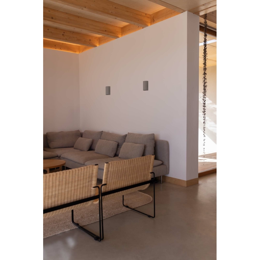 FARO 40540 - Applique murale SOLE 2xGU10/8W/230V gris arrondi