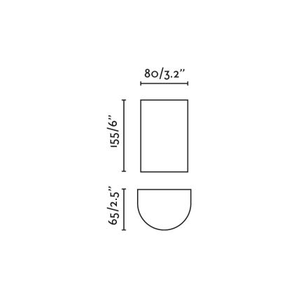 FARO 40540 - Applique murale SOLE 2xGU10/8W/230V gris arrondi