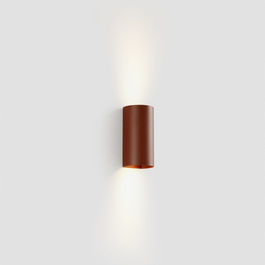 FARO 40541 - Applique murale SOLE 2xGU10/8W/230V brique arrondi