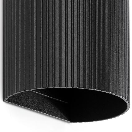FARO 40543 - Wandlamp SOLE 2xGU10/8W/230V zwart gegolfd rond