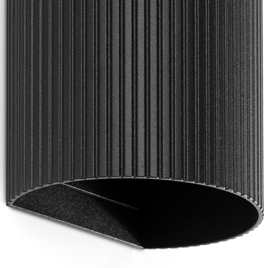FARO 40543 - Wandlamp SOLE 2xGU10/8W/230V zwart gegolfd rond
