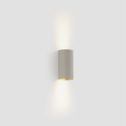 FARO 40544 - Wandlamp SOLE 2xGU10/8W/230V grijs gegolfd rond