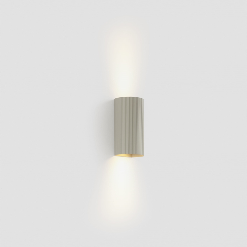 FARO 40544 - Wandlamp SOLE 2xGU10/8W/230V grijs gegolfd rond