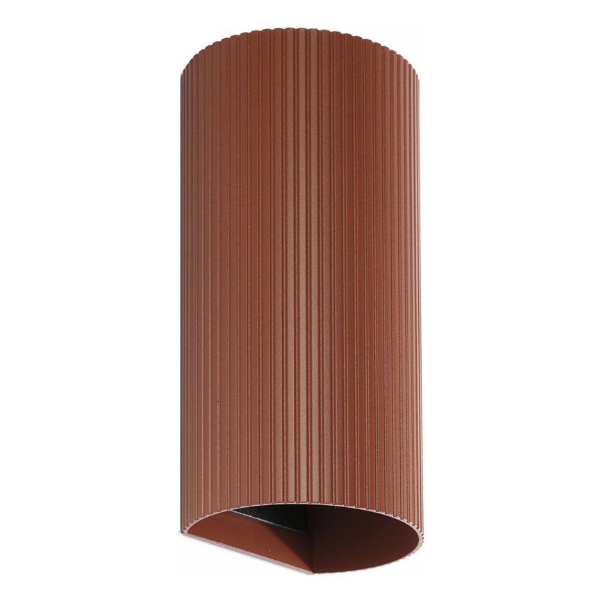FARO 40545 - Wandlamp SOLE 2xGU10/8W/230V baksteen gegolfd rond