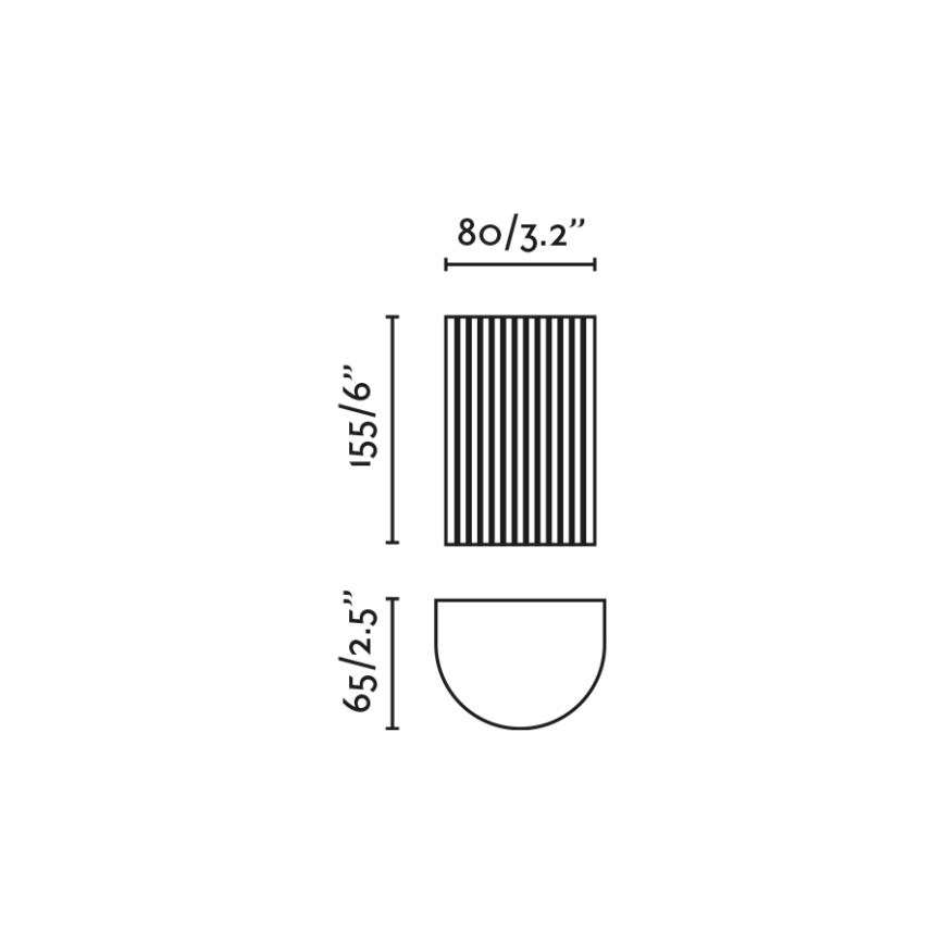 FARO 40545 - Wandlamp SOLE 2xGU10/8W/230V baksteen gegolfd rond