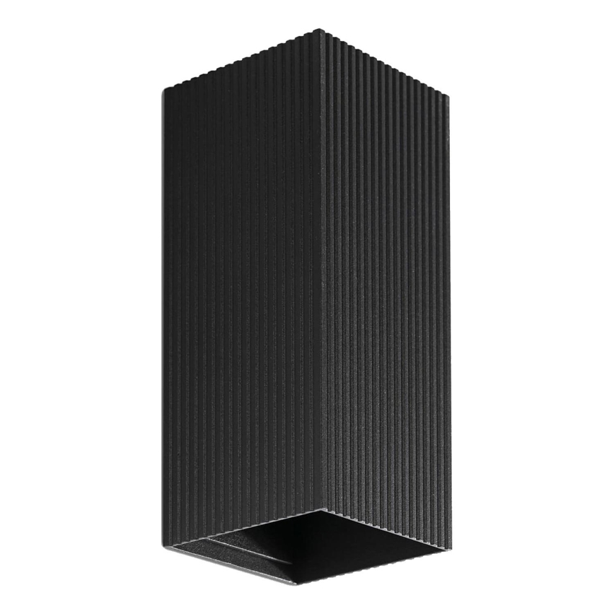 FARO 40566 - Applique murale SOLE 2xGU10/8W/230V noir ondulé carré