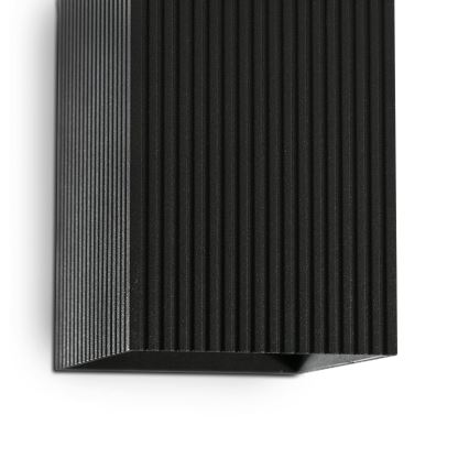 FARO 40566 - Applique murale SOLE 2xGU10/8W/230V noir ondulé carré