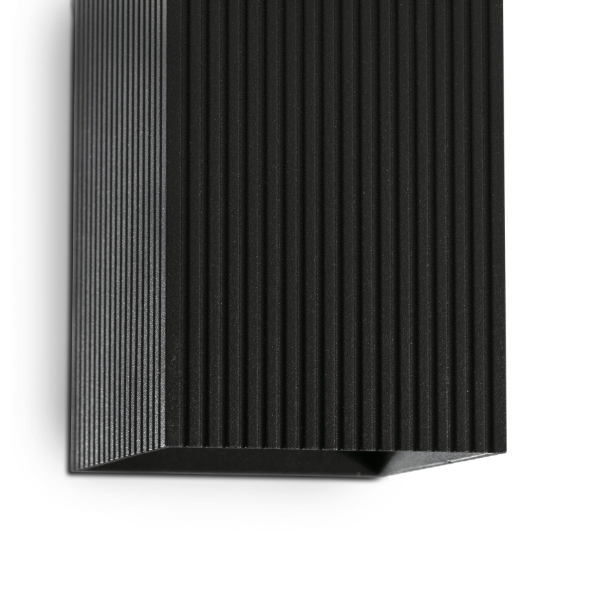 FARO 40566 - Applique murale SOLE 2xGU10/8W/230V noir ondulé carré
