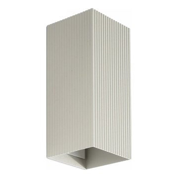 FARO 40567 - Applique murale SOLE 2xGU10/8W/230V gris ondulé carré