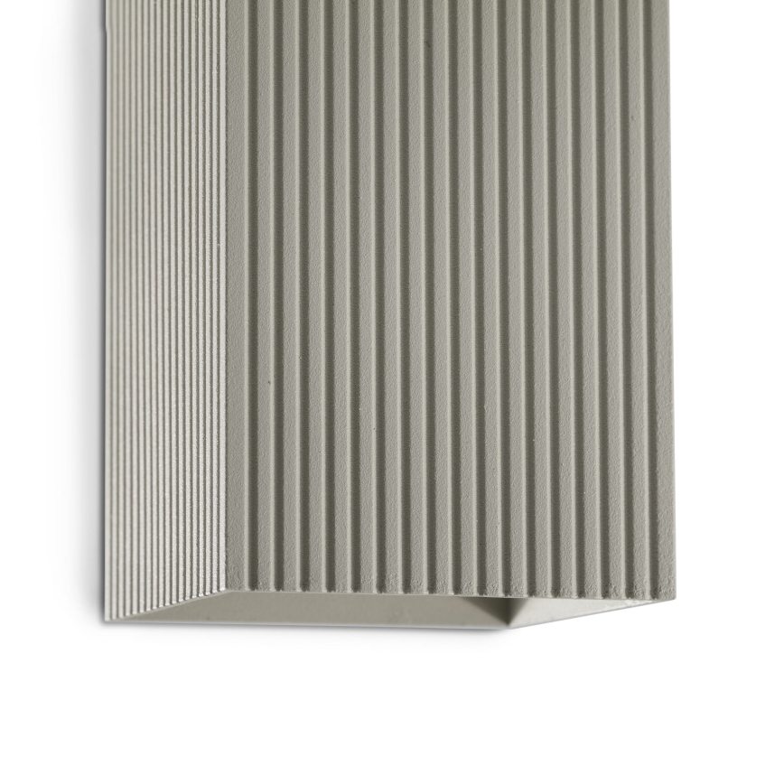 FARO 40567 - Applique murale SOLE 2xGU10/8W/230V gris ondulé carré