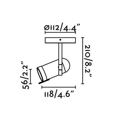 Faro 43530 - Spot ORLEANS 1xGU10/8W/230V noir