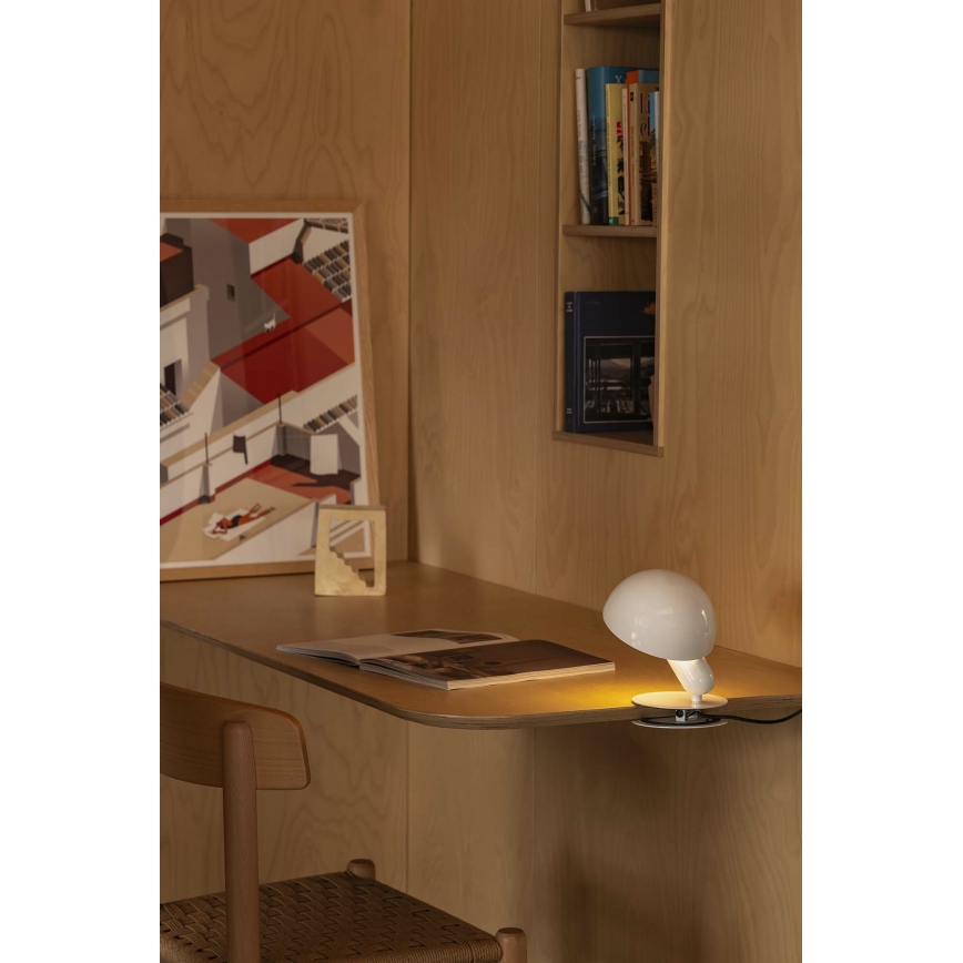 FARO 56101 - Lampe de table avec pince 2en1 BELA 1xE27/15W/230V blanc