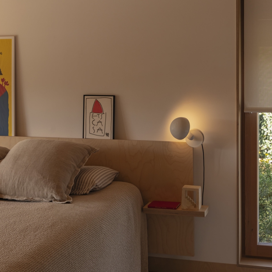 FARO 56101 - Lampe de table avec pince 2en1 BELA 1xE27/15W/230V blanc