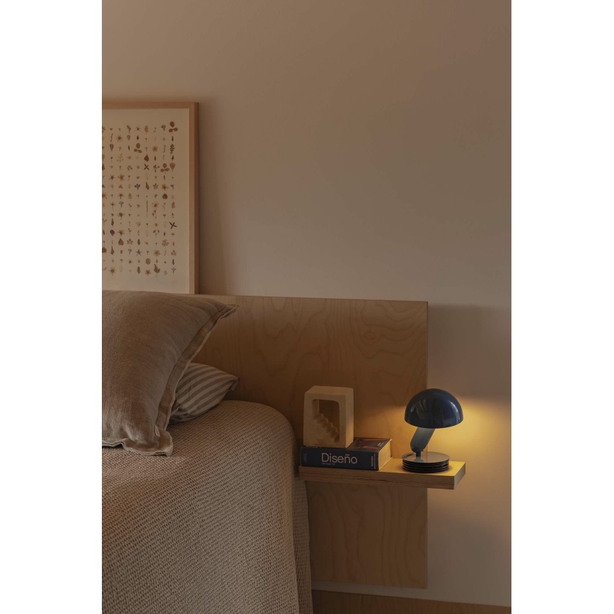 FARO 56102 - Lampe de table avec pince 2en1 BELA 1xE27/15W/230V bleu