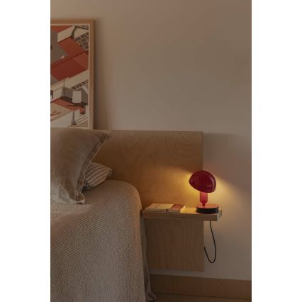 FARO 56103 - Lampe de table avec pince 2en1 BELA 1xE27/15W/230V rouge
