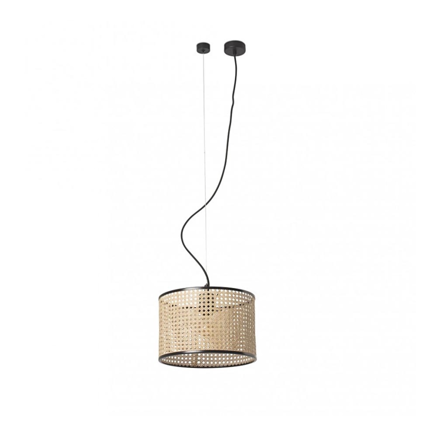 FARO 64314-48 - Hanglamp aan een koord MAMBO 1xE27/15W/230V rotan/zwart