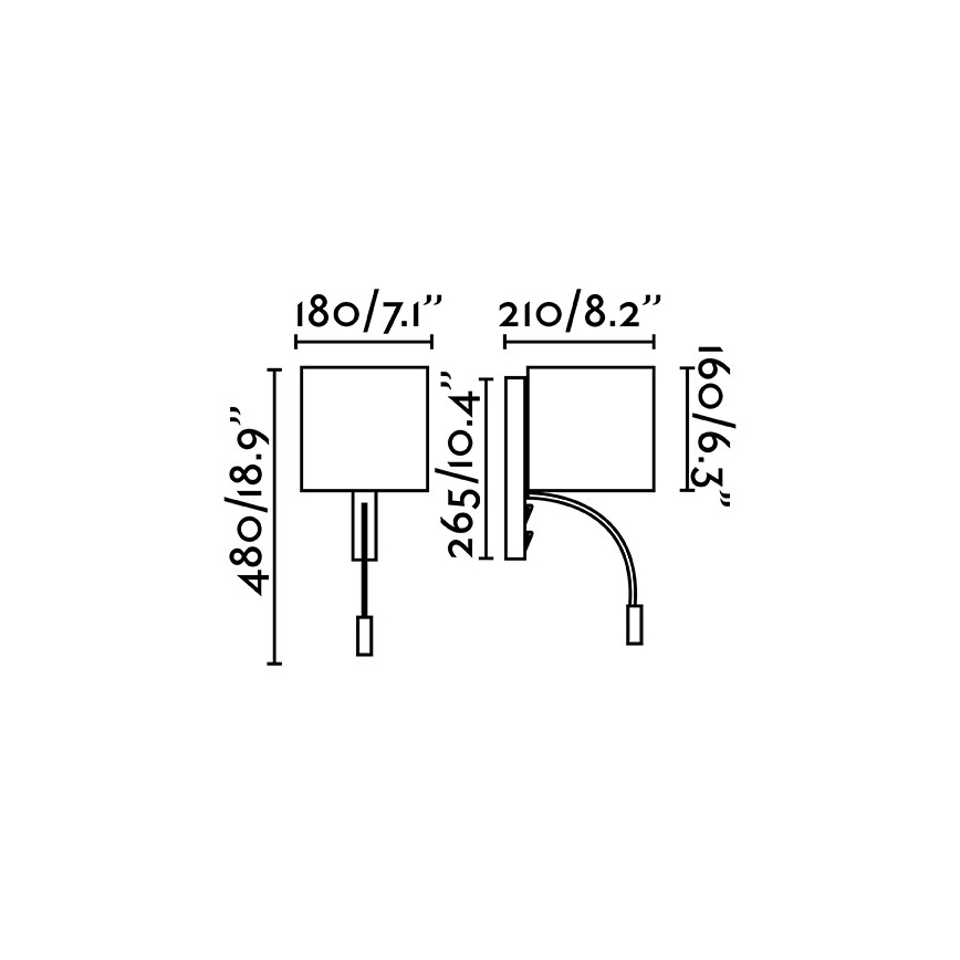 Faro 64323 - LED Wandlamp 1xE27/3W/230V