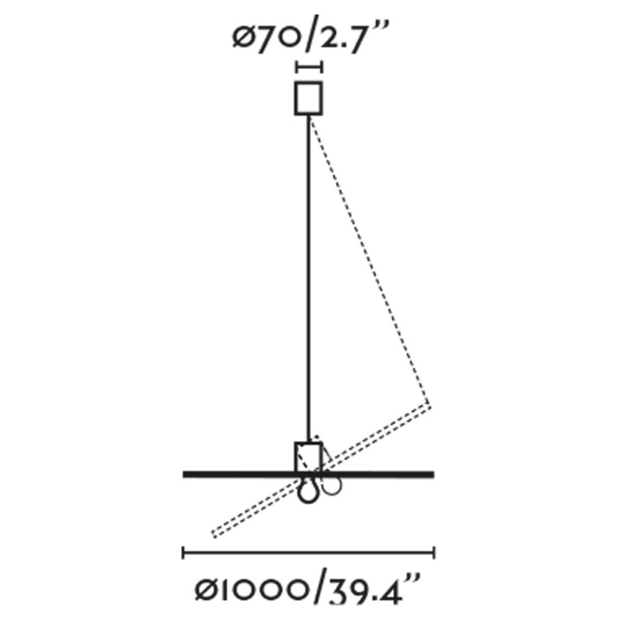 FARO 68590-70 - Suspension filaire COSTAS 1xE27/15W/230V d. 100 cm noir/rotin