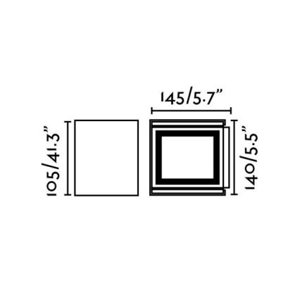 FARO 70270 - Applique murale LED extérieure OLAN 2xLED/3W/230V IP54