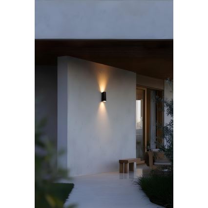 FARO 70327 - Buitenwandlamp ESTELA 2xGU10/5W/230V IP65 zwart