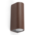 FARO 70329 - Buitenwandlamp ESTELA 2xGU10/5W/230V IP65 bruin
