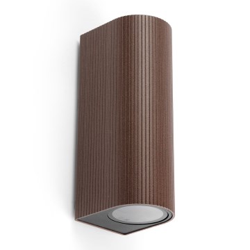 FARO 70329 - Buitenwandlamp ESTELA 2xGU10/5W/230V IP65 bruin