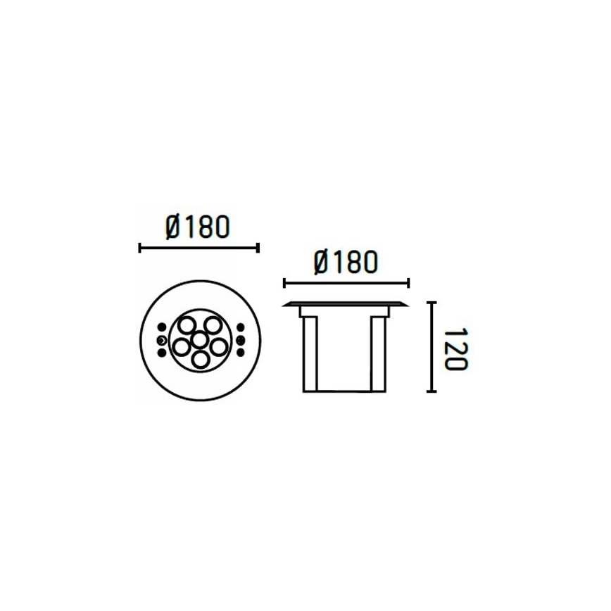 FARO 70456 - LED RGB Outdoor inbouwverlichting EDEL LED/18W/24V IP68