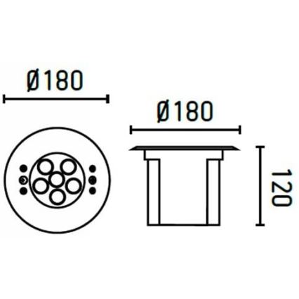 FARO 70456 - Spot encastrable LED RGB d