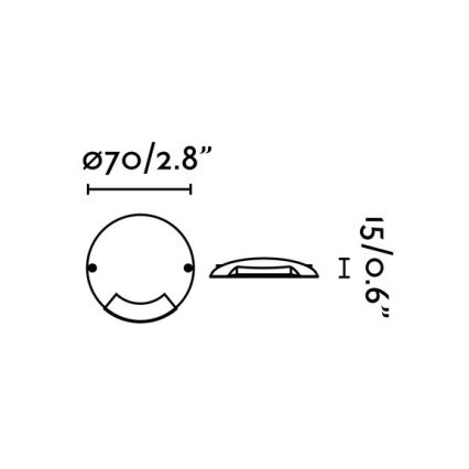 FARO 70546 - LED Inbouw Buitenlamp KEENAN-2 LED/0,5W/12V IP67