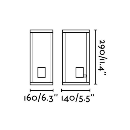 FARO 70773 - Applique murale d'extérieur NALA 1xE27/15W/230V IP54