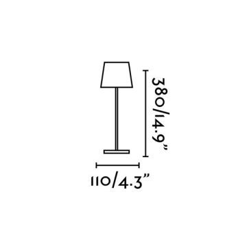 FARO 70777 - LED Touch tafellamp voor buiten TOC LED/2,2W/230V IP54