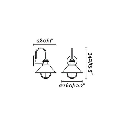 FARO 71128 - Applique murale extérieure NAUTICA 1xE27/11W/230V