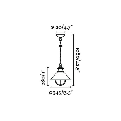 FARO 71139 - Suspension extérieure NAUTICA 1xE27/11W/230V