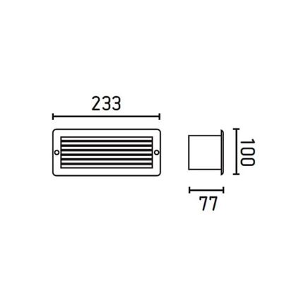 FARO 71480 - Applique murale extérieur ESCA 1xE27/40W/100-240V IP44