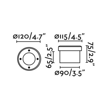 FARO 71495 - Spot d'extérieur LED encastrable dans le sol LIO 1xGX53/6W/230V IK08 IP67