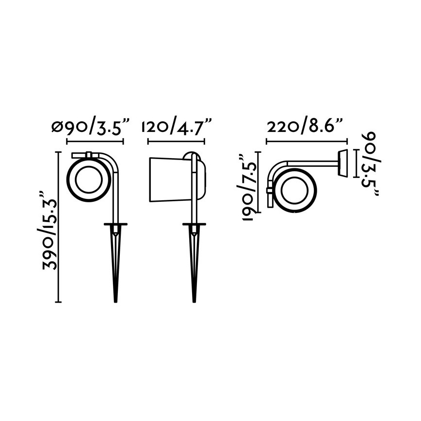 FARO 71546 - Buiten wandverlichting FLOW 1xGU10/8W/230V IP65