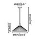 Faro 71568 - Hanglamp aan koord HUE 1xE27/20W/230V IP44