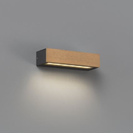 FARO 71898 - LED buitenwandlamp LAKO LED/8W/230V IP65 zwart/hout