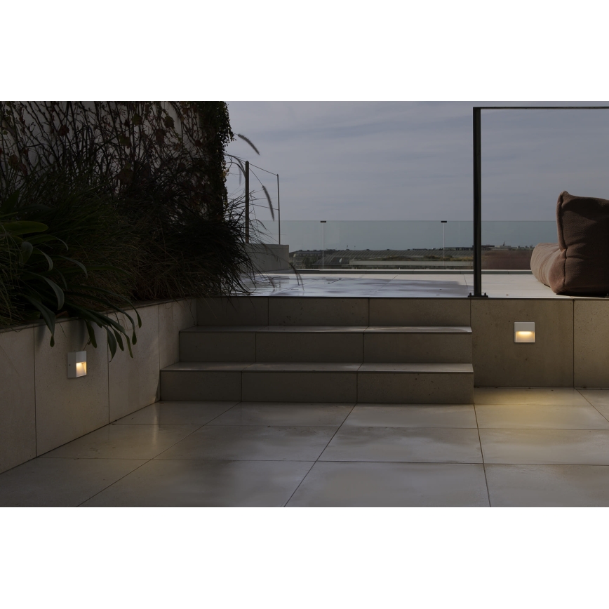 FARO 71964 - LED-traparmatuur DUNE LED/3W/230V 2200/2700/3200/4000K IP65 wit vierkant