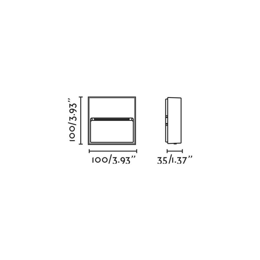 FARO 71964 - Luminaire d'escalier DUNE LED/3W/230V 2200/2700/3200/4000K IP65 blanc carré