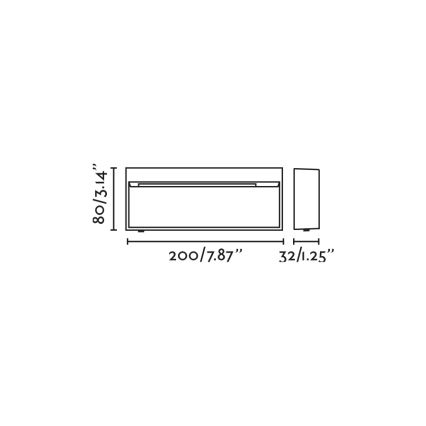 FARO 71966 - LED-trapverlichting DUNE LED/6W/230V 2200/2700/3200/4000K IP65 antraciet rechthoekig