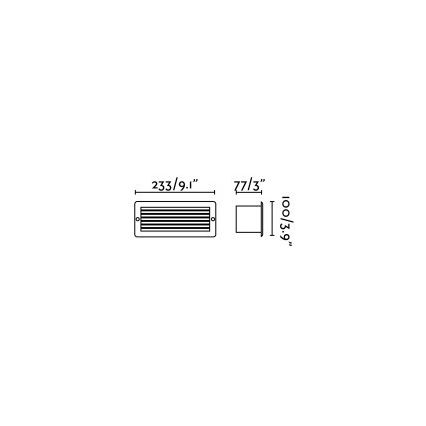 FARO 72094 - Spot encastrable LED d'extérieur STRIPE-1 LED/5W/230V IP54