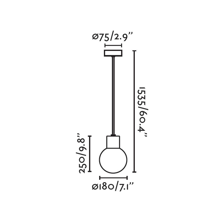 FARO 74427C-01 - Buitenkroonluchter aan koord MAAN 1x E27 / 15W / 230V IP44